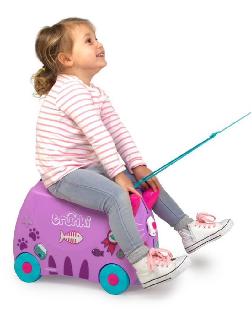 Trunki Cassie Cat - Ride on Suitcase / Carry-on Bag - Purple