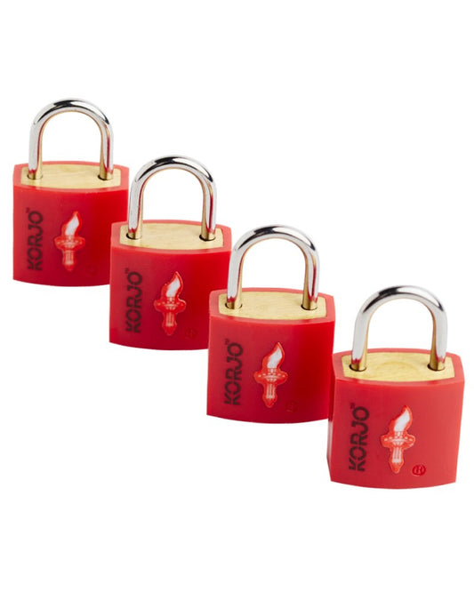 TSA Small Keyed Locks - 4 Pack - Red