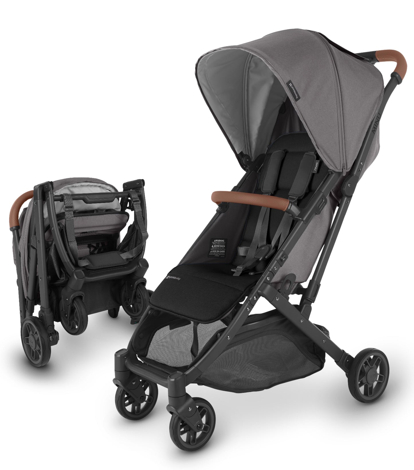 UPPAbaby Minu V2 - Travel Pram / Stroller - Charcoal Melange (Greyson)