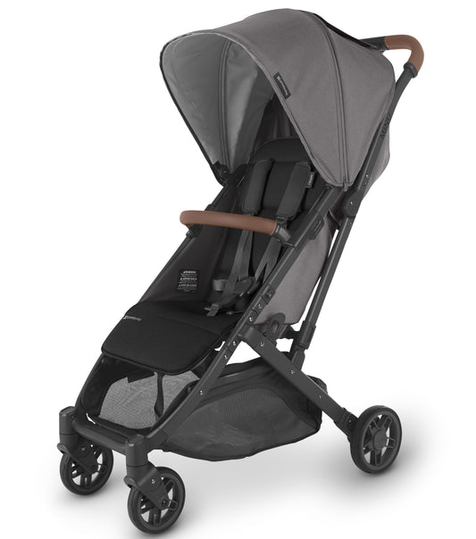 UPPAbaby Minu V2 - Travel Pram / Stroller - Greyson (Charcoal Melange / Carbon / Saddle Leather)