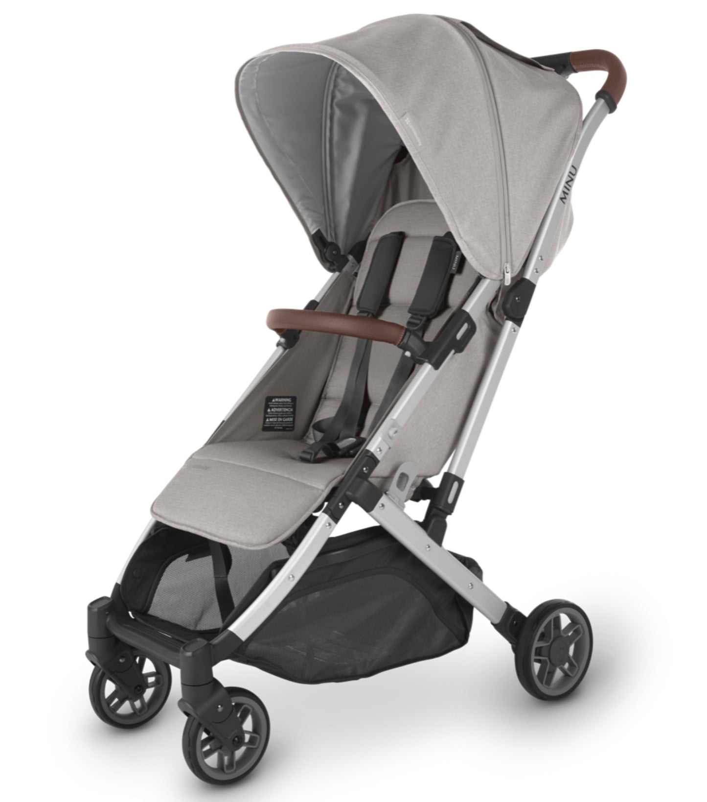 UPPAbaby Minu V2 - Travel Pram / Stroller - STELLA (Grey Melange / Silver / Chestnut Leather)