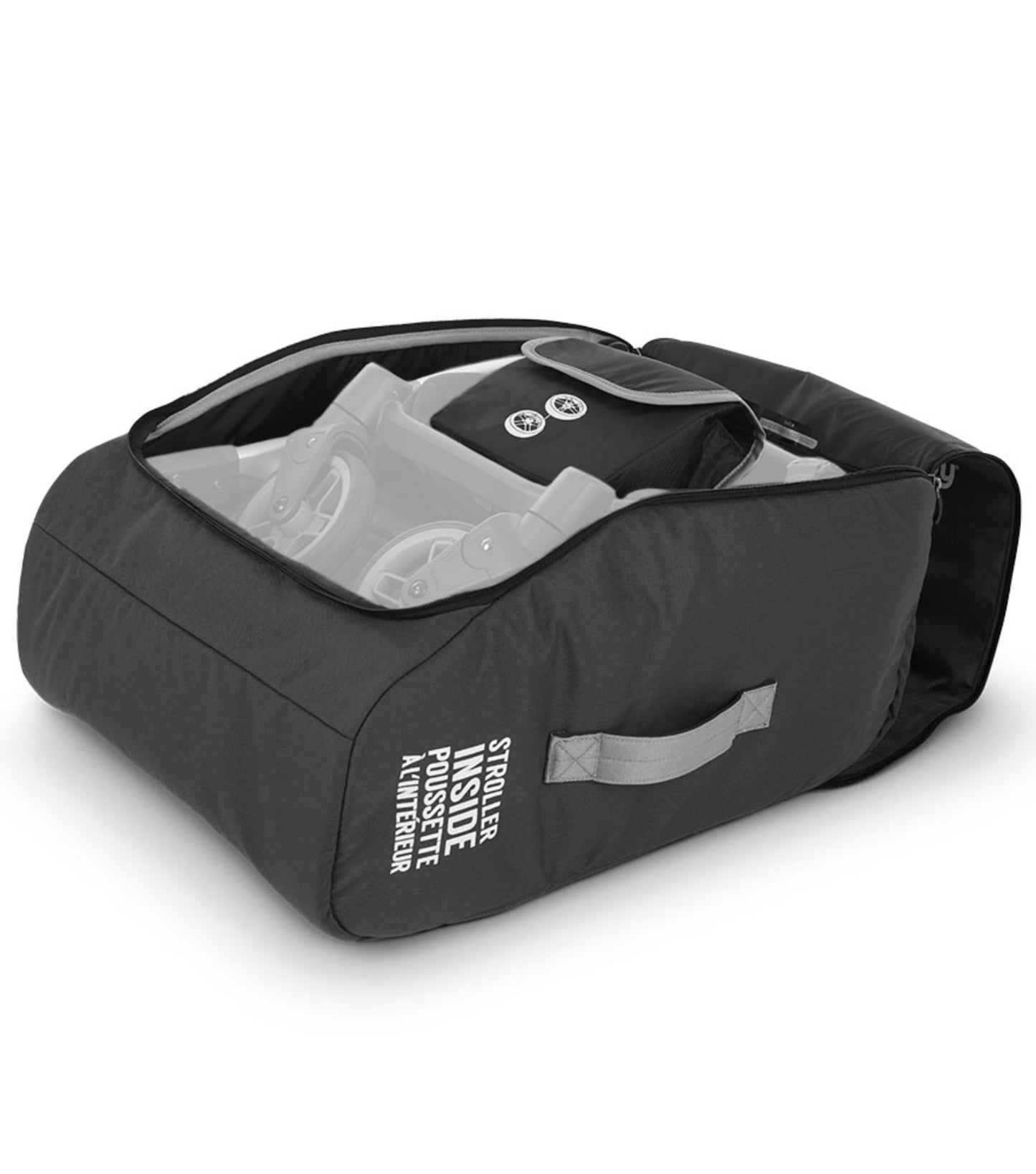 Convenient inner wheel bag contains rear stroller wheels