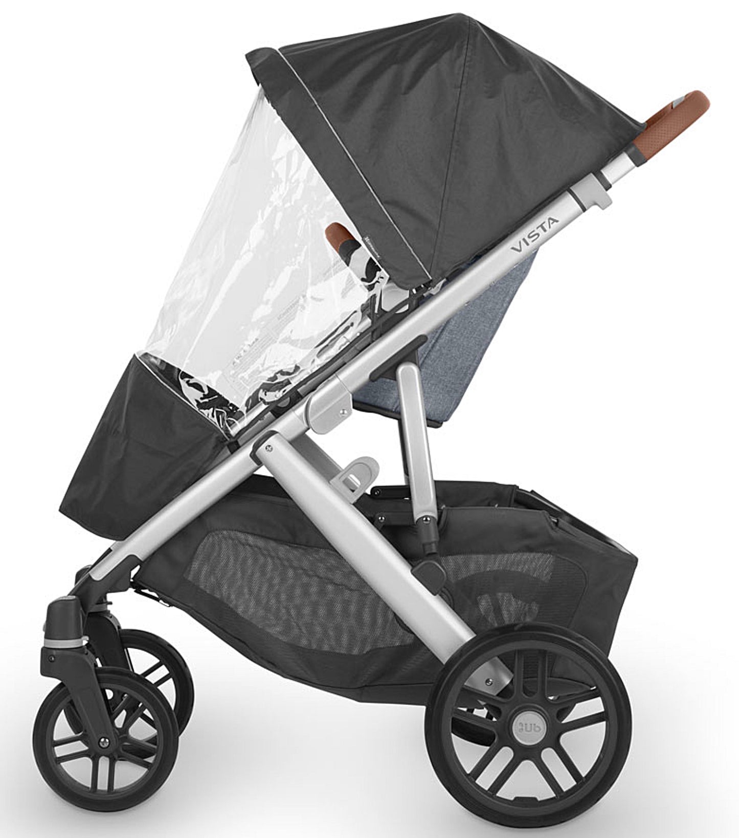 Attaches to stroller frame in seconds