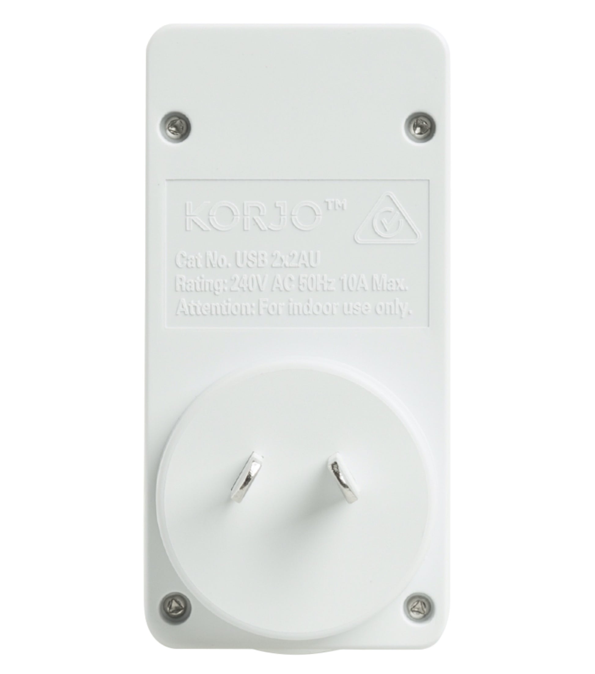 Korjo 2 Port USB Charger and Power Travel Adaptor - 2 Pin Japan and 2 Pin Aus / NZ