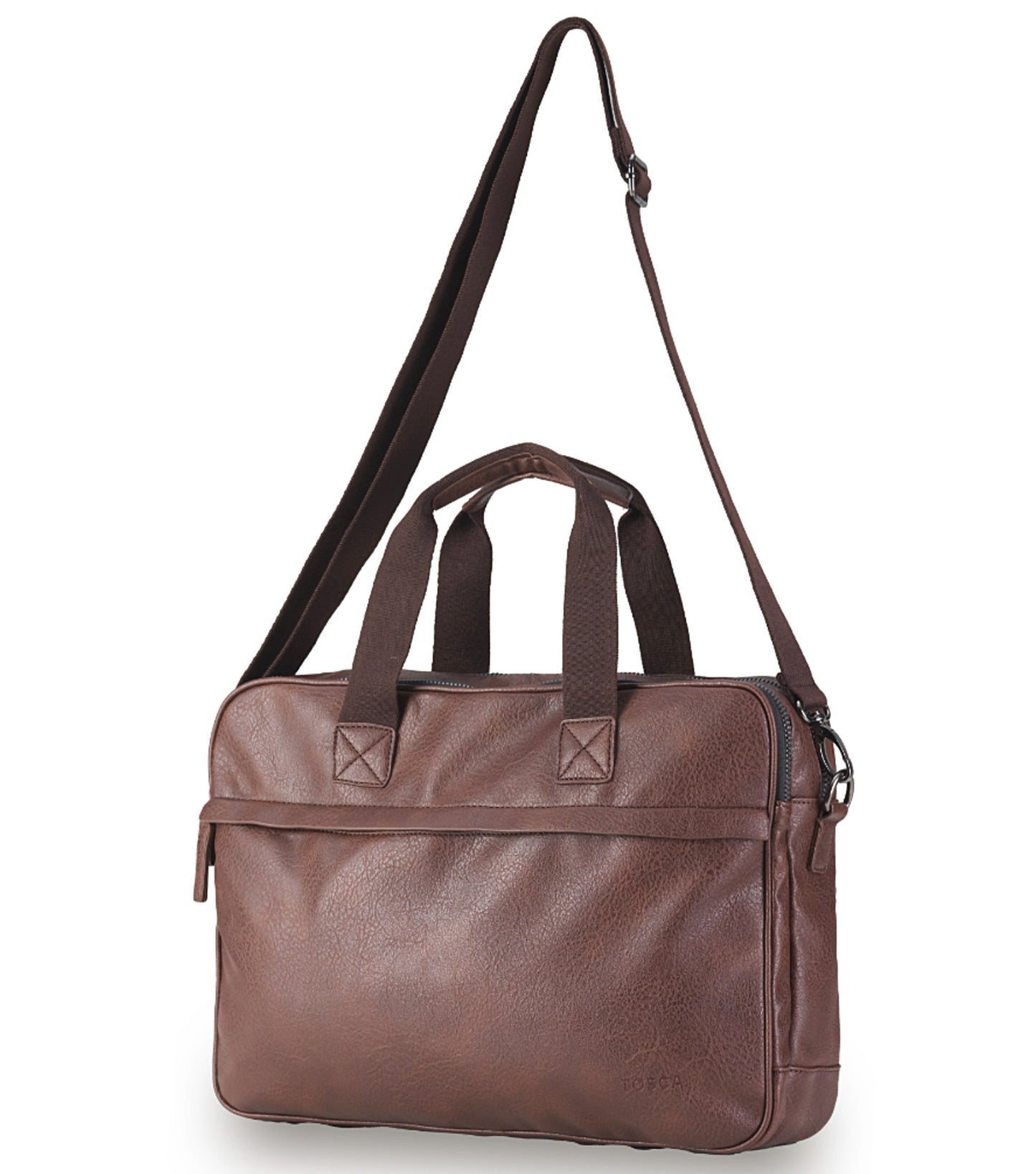 Tosca Vegan Leather Laptop Business Bag - Chocolate