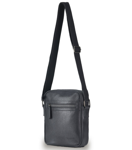 Tosca Vegan Leather Shoulder Bag - Black