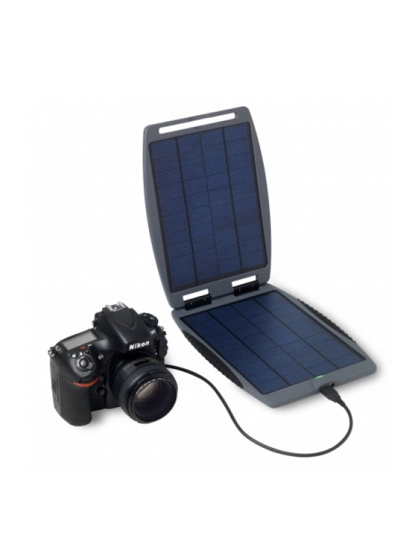 Powertraveller Solargorilla - Rugged Water Resistant 5V and 20V Solar Panel - Black