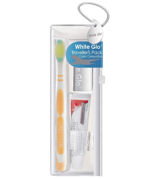 White Glo Toothbrush and Toothpaste Travel Kit 