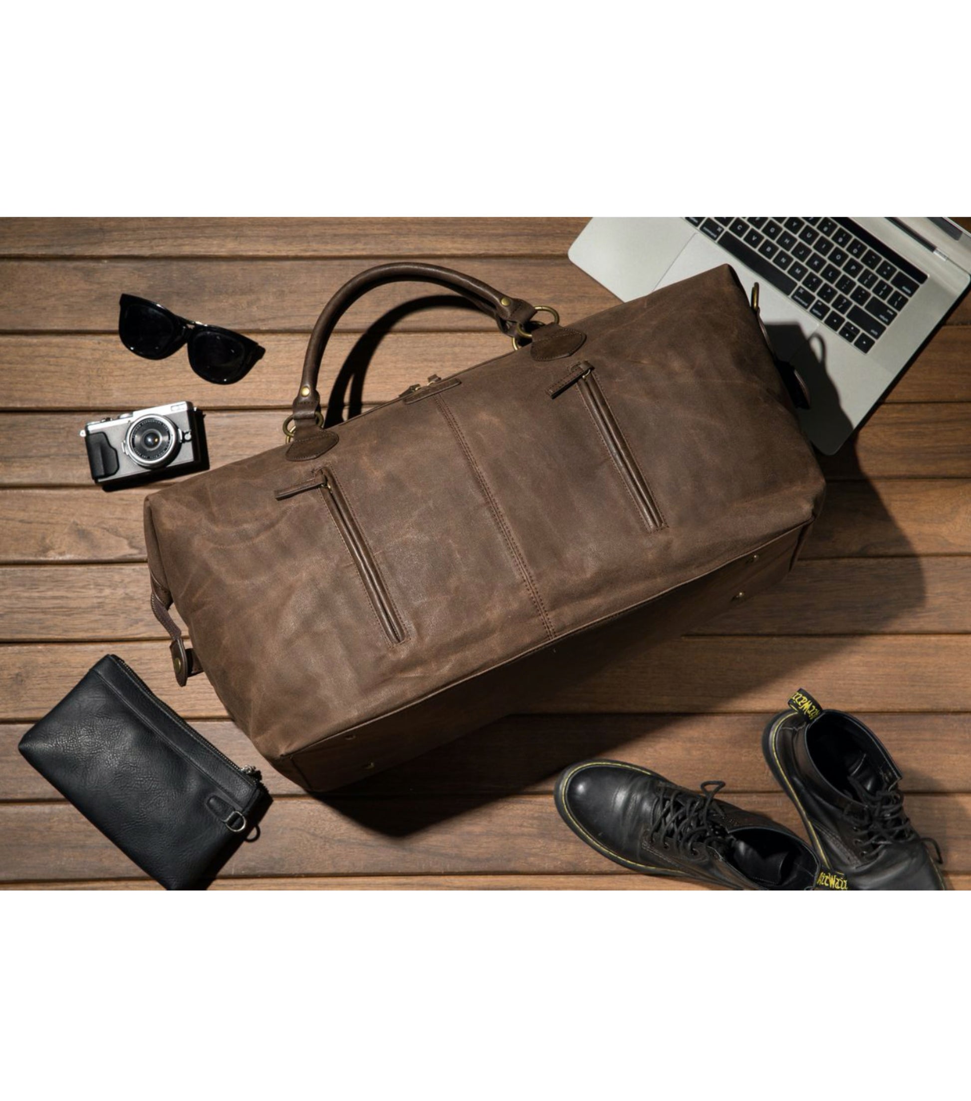 TOSCA Waxed Canvas Duffel Bag is the perfect overnight bag