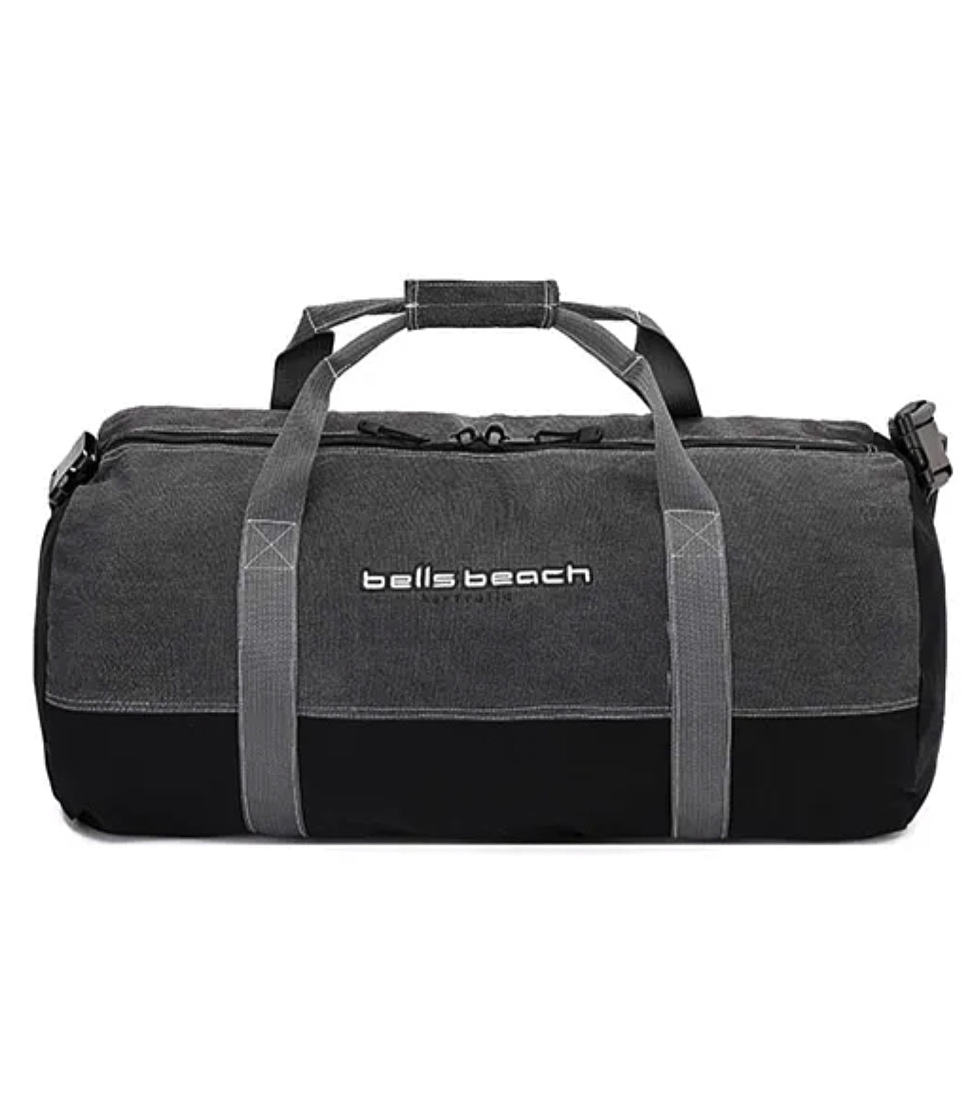 Bells Beach Canvas Barrel / Duffle Bag - Black