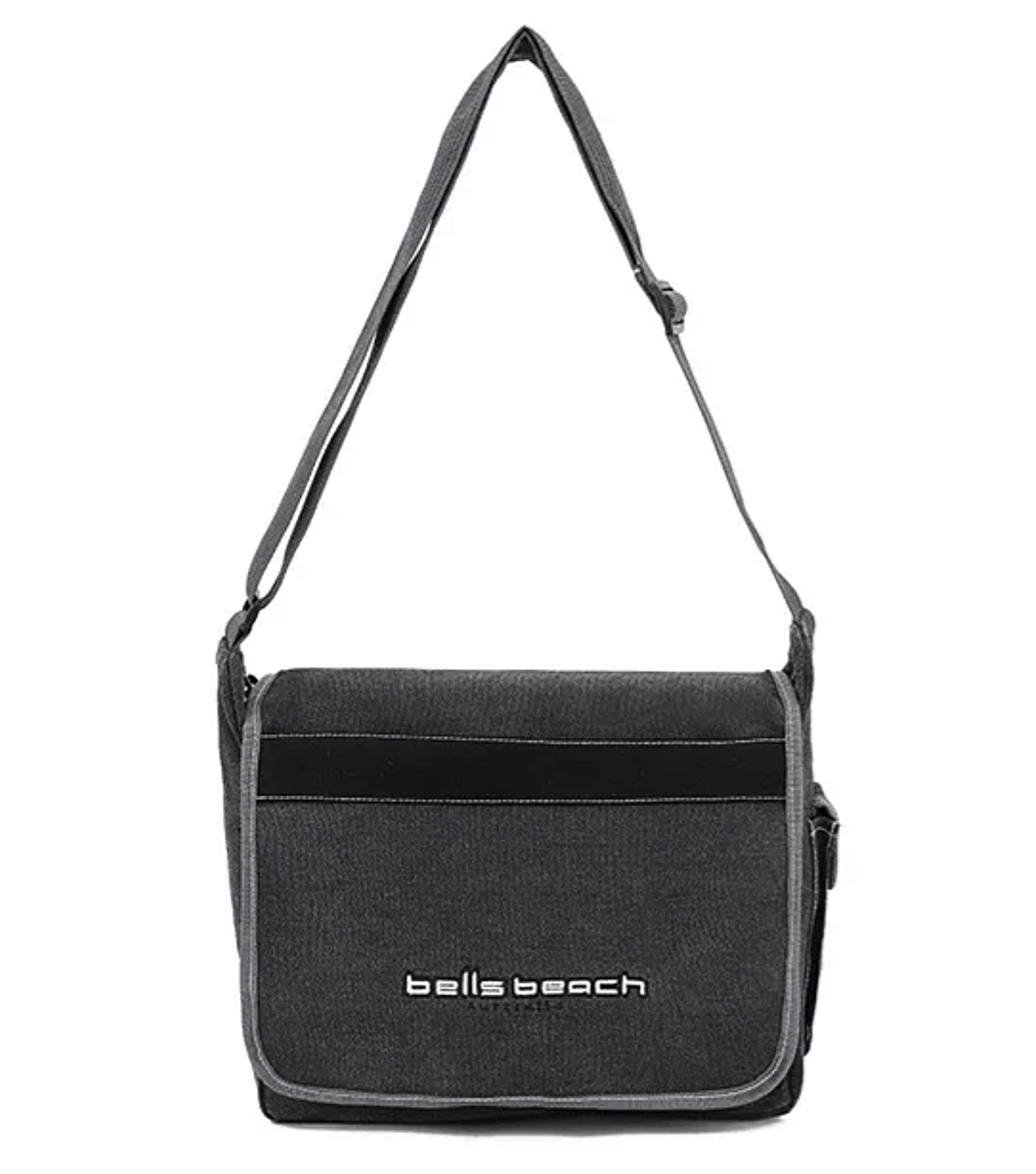 Bells Beach Canvas Messenger Bag - Black