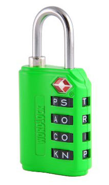 TSA Compliant Word Lock: Green: Korjo