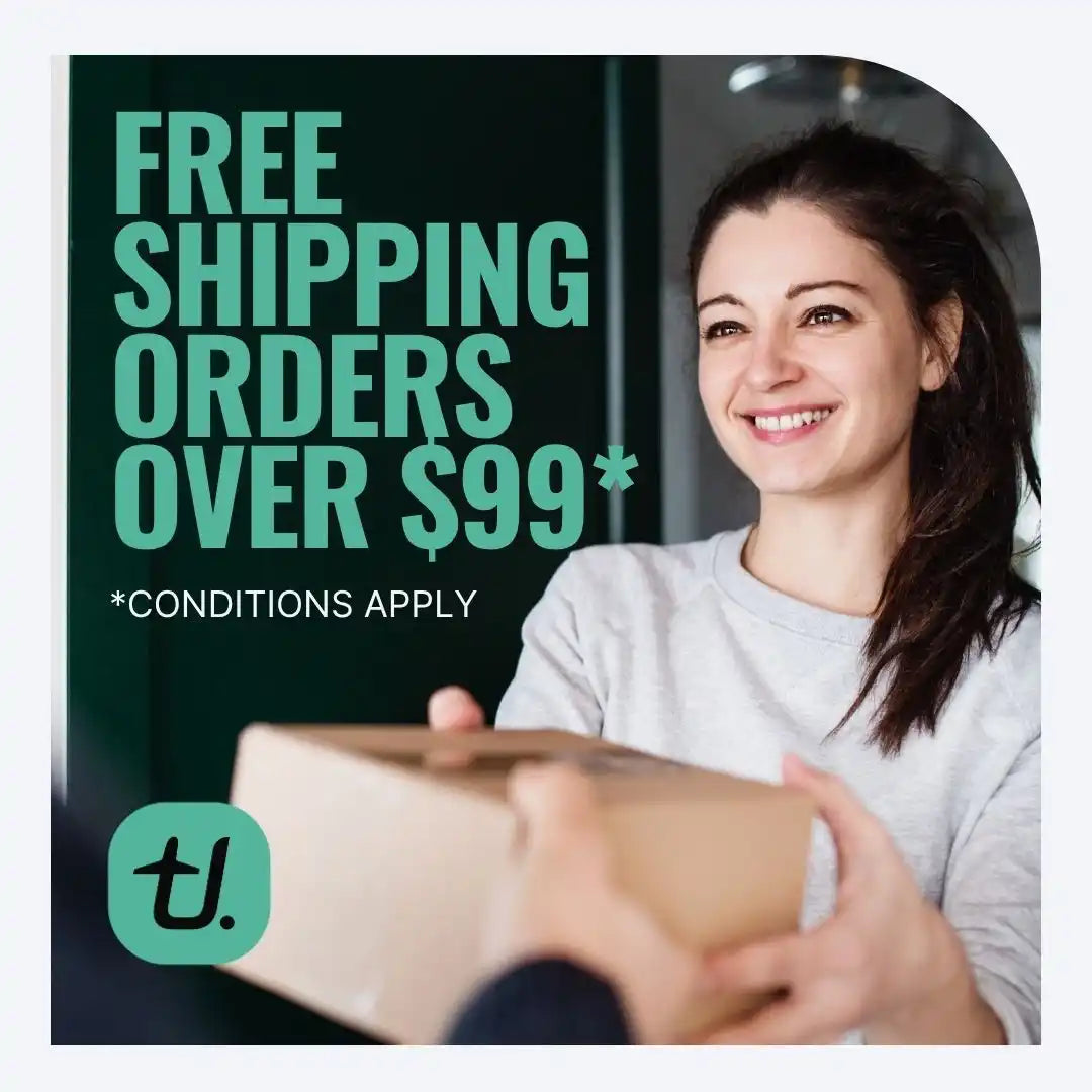 An advertisement for free shipping on orders over $99.