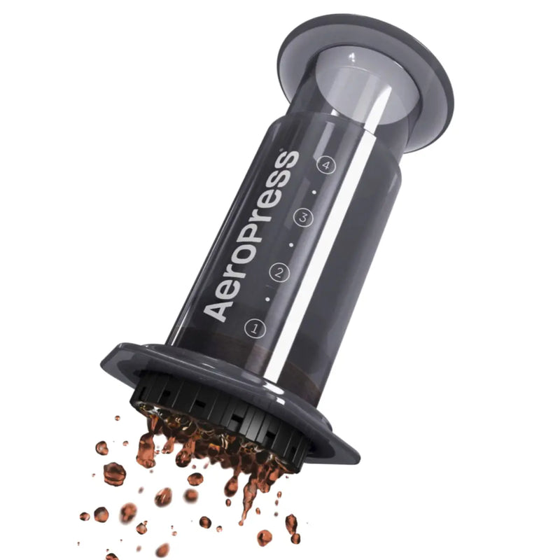 First, water is poured over the coffee, wetting and aerating the grinds,