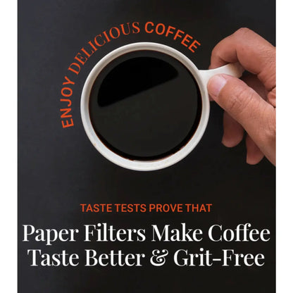 Removes grit, unlike most press-type coffee makers