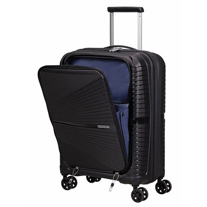 American Tourister Airconic 55 cm 4 Wheel Front Loading Carry-On Spinner - Onyx Black