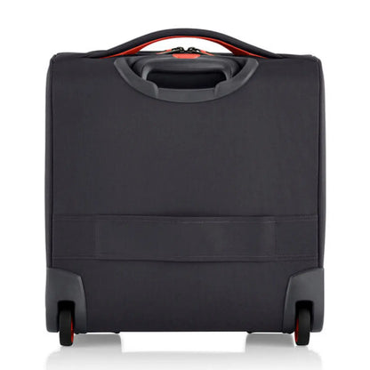 Luggage sleeve on rear of case