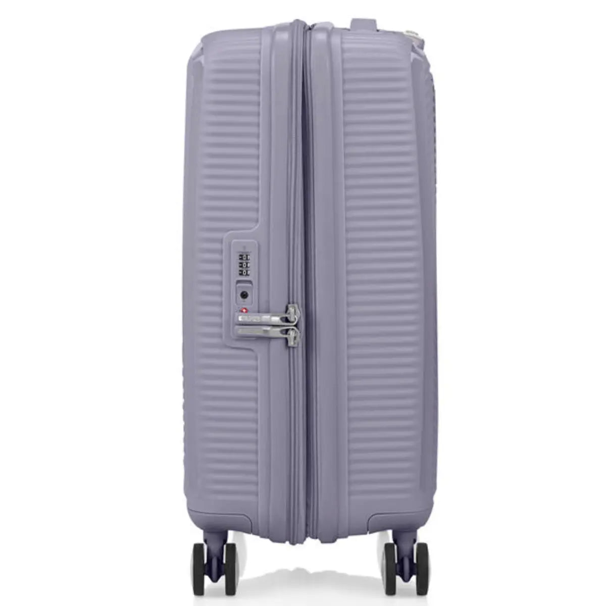 American Tourister Curio 2 - 55 cm Expandable Carry-On Spinner Suitcase - Hushed Orchid / Glow