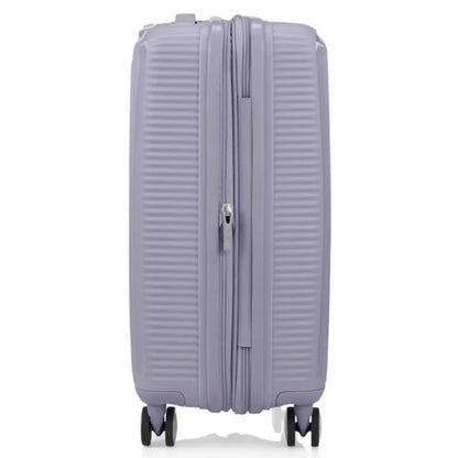 American Tourister Curio 2 - 55 cm Expandable Carry-On Spinner Suitcase - Hushed Orchid / Glow