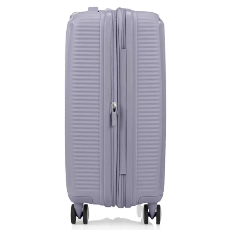 American Tourister Curio 2 - 55 cm Expandable Carry-On Spinner Suitcase - Hushed Orchid / Glow