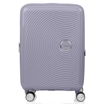 American Tourister Curio 2 - 55 cm Expandable Carry-On Spinner Suitcase - Hushed Orchid / Glow