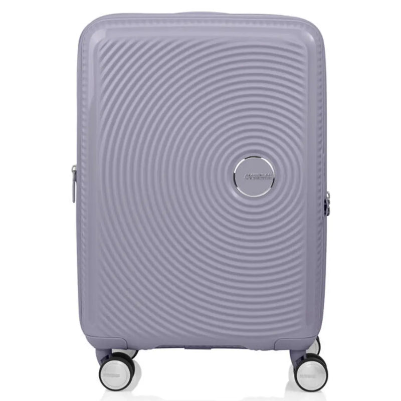 American Tourister Curio 2 - 55 cm Expandable Carry-On Spinner Suitcase - Hushed Orchid / Glow