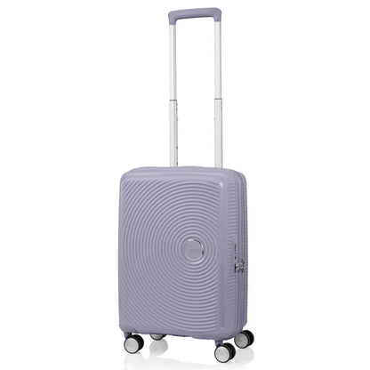 American Tourister Curio 2 - 55 cm Expandable Carry-On Spinner Suitcase - Hushed Orchid / Glow