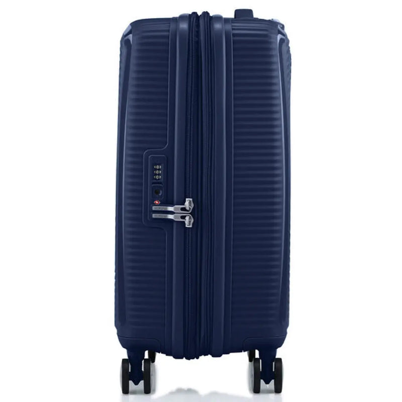 American Tourister Curio 2 55 cm Expandable Carry On Suitcase Arctic Navy