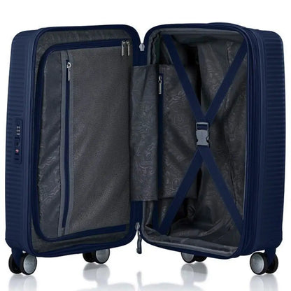 American Tourister Curio 2 55 cm Expandable Carry On Suitcase Arctic Navy