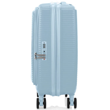 American Tourister Curio Book Opening 55 cm Expandable Carry-On Suitcase - Summit Blue