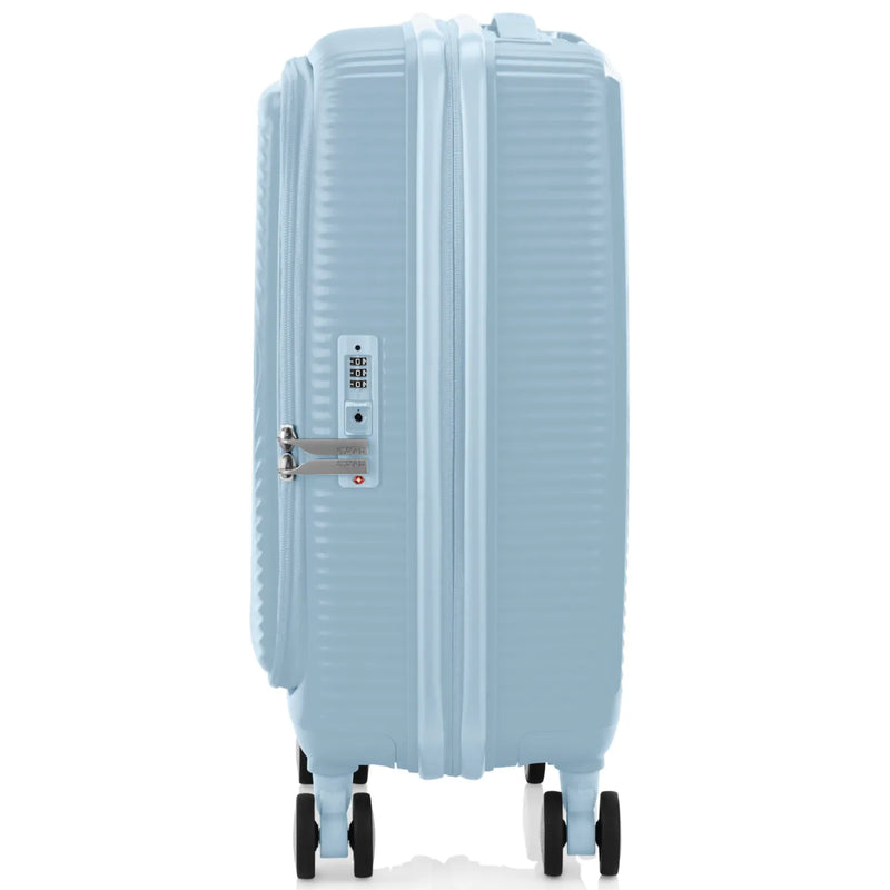 American Tourister Curio Book Opening 55 cm Expandable Carry-On Suitcase - Summit Blue