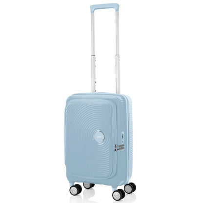 American Tourister Curio Book Opening 55 cm Expandable Carry-On Suitcase - Summit Blue