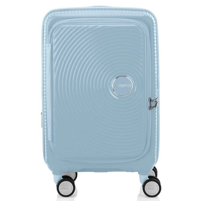 American Tourister Curio Book Opening 55 cm Expandable Carry-On Suitcase - Summit Blue
