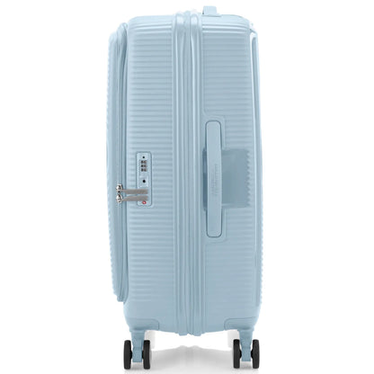 American Tourister Curio Book Opening 68 cm Expandable Spinner Suitcase - Summit Blue