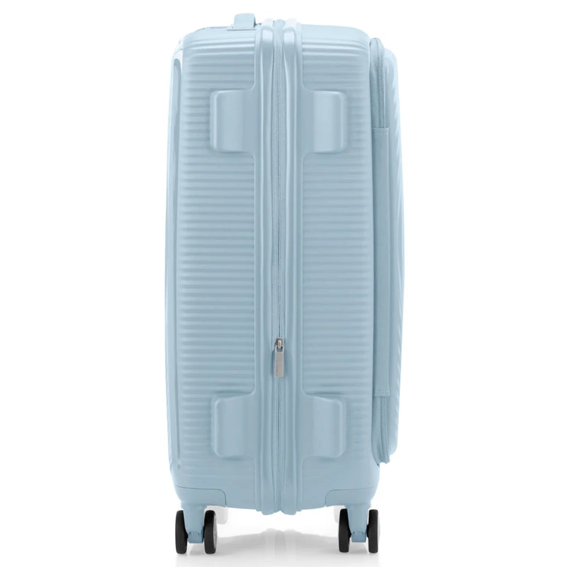 American Tourister Curio Book Opening 68 cm Expandable Spinner Suitcase - Summit Blue