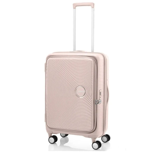 American Tourister Curio Book Opening 68 cm Expandable Spinner Suitcase - Dusty Pink