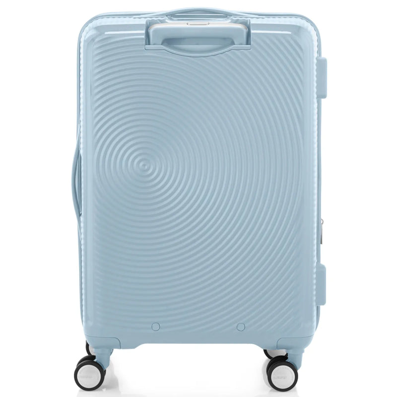 American Tourister Curio Book Opening 68 cm Expandable Spinner Suitcase - Summit Blue