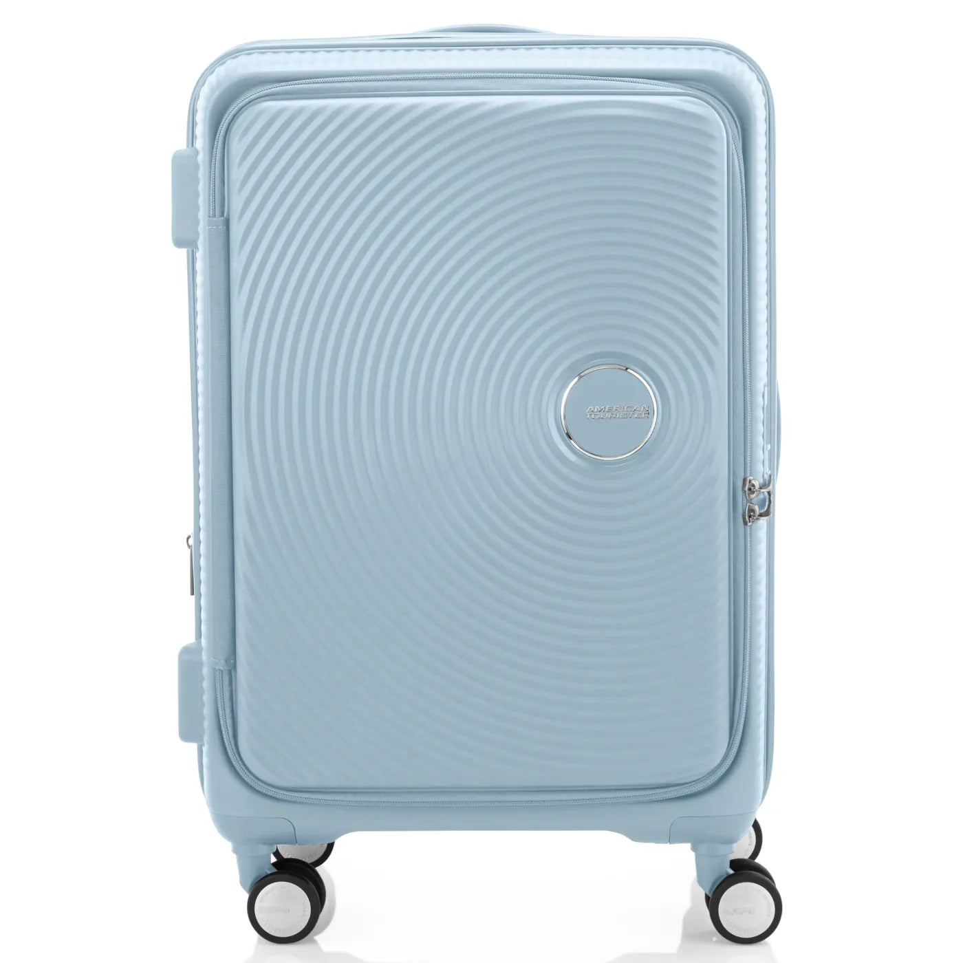 American Tourister Curio Book Opening 68 cm Expandable Spinner Suitcase - Summit Blue