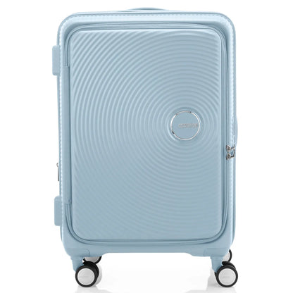 American Tourister Curio Book Opening 68 cm Expandable Spinner Suitcase - Summit Blue