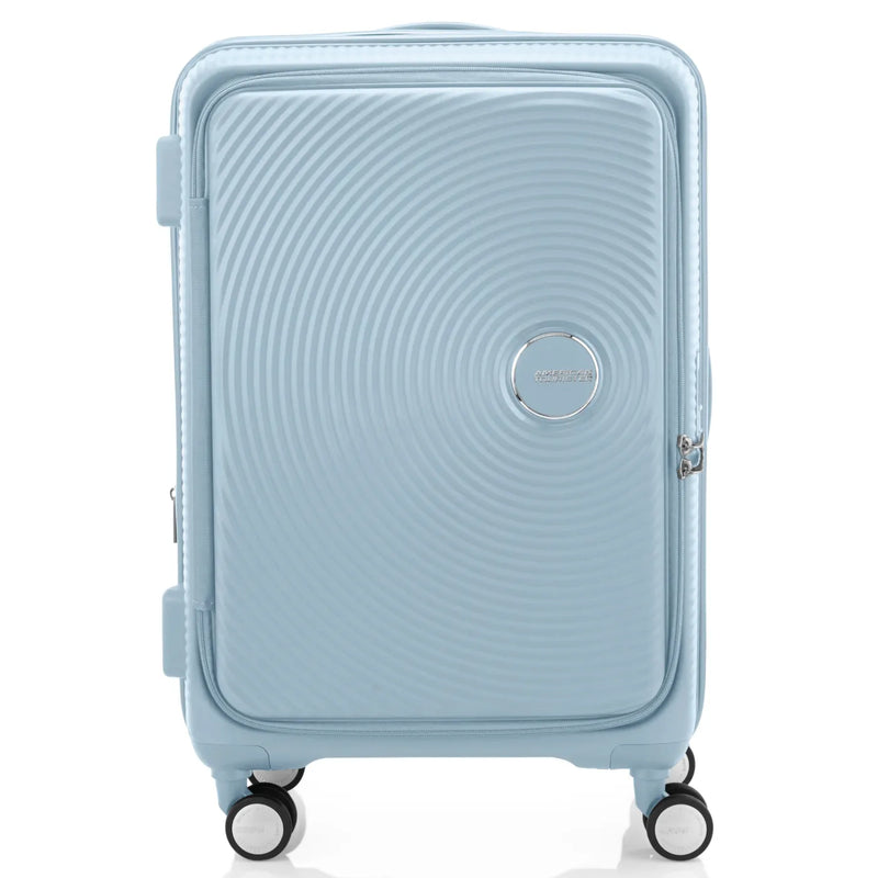 American Tourister Curio Book Opening 68 cm Expandable Spinner Suitcase - Summit Blue