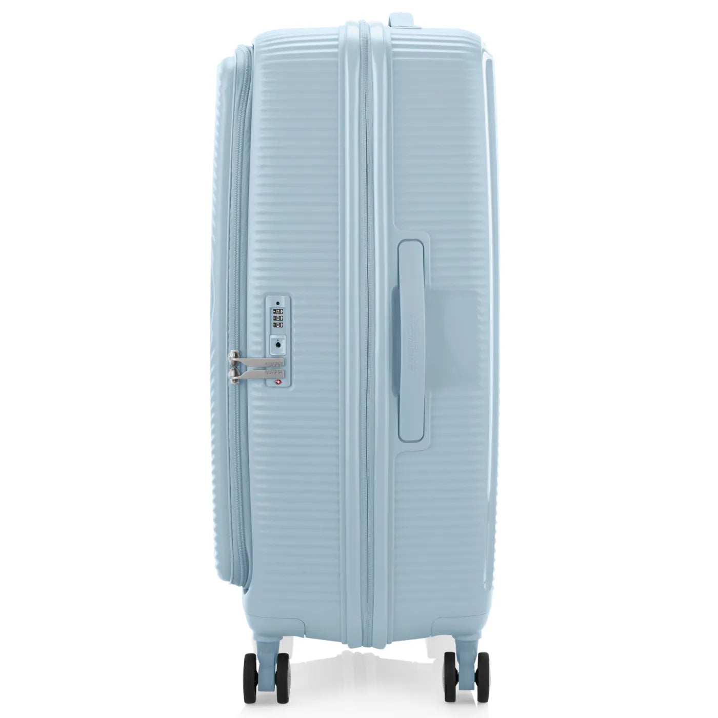 American Tourister Curio Book Opening 75 cm Expandable Spinner Suitcase - Summit Blue