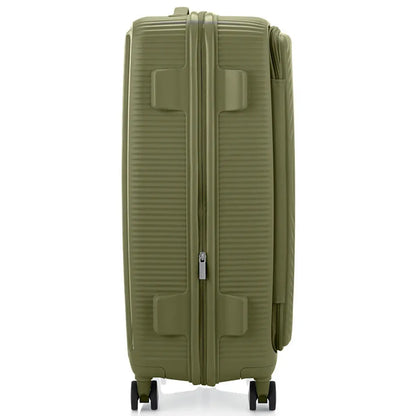 American Tourister Curio Book Opening 75 cm Spinner Suitcase - Khaki
