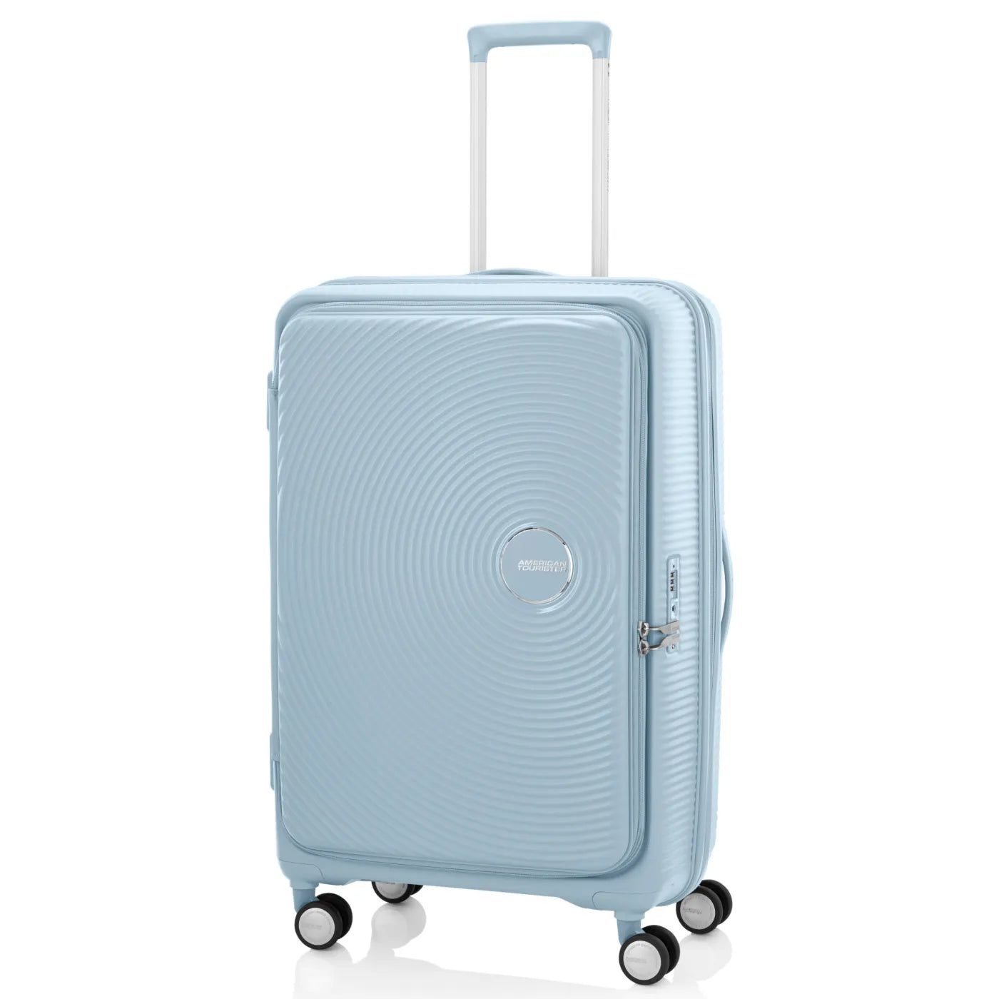 American Tourister Curio Book Opening 75 cm Expandable Spinner Suitcase - Summit Blue
