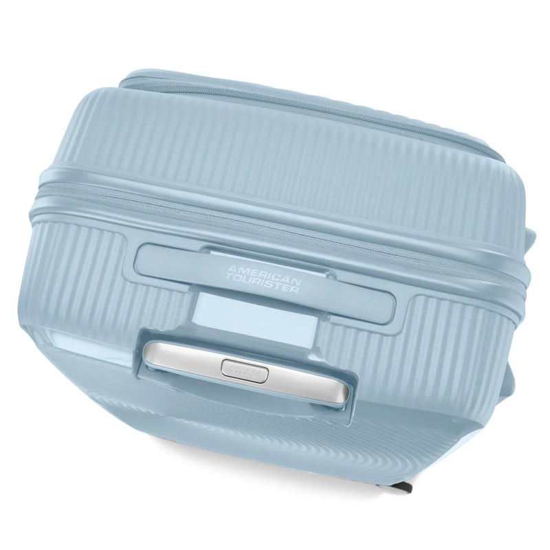 American Tourister Curio Book Opening 75 cm Expandable Spinner Suitcase - Summit Blue
