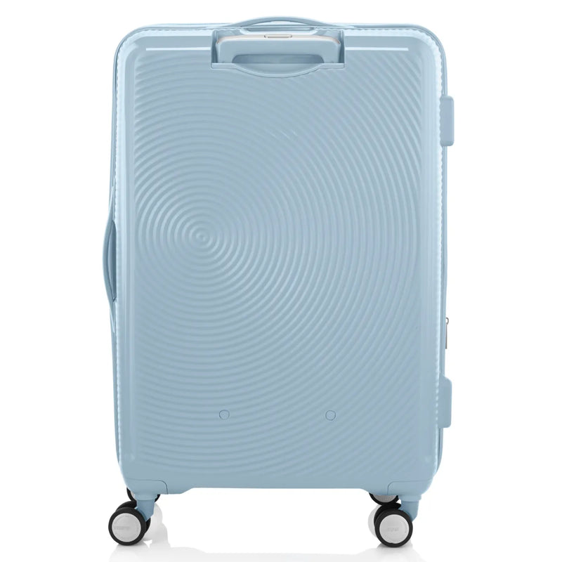 American Tourister Curio Book Opening 75 cm Expandable Spinner Suitcase - Summit Blue
