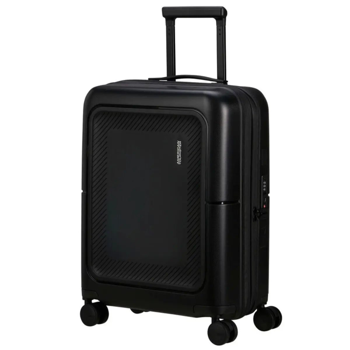 American Tourister Dashpop 55 cm Expandable Carry-On Spinner Suitcase - True Black