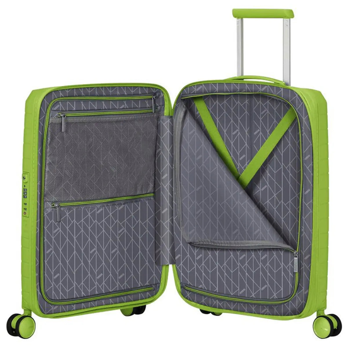 American Tourister Fastforward 55 cm Expandable Carry On Suitcase - Neon Lime