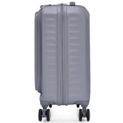 American Tourister Frontec 54 cm Expandable Front Opening Carry-On Suitcase - Cool Grey