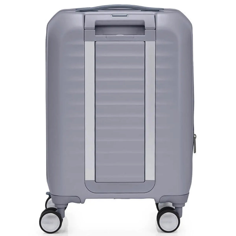 American Tourister Frontec 54 cm Expandable Front Opening Carry-On Suitcase - Cool Grey