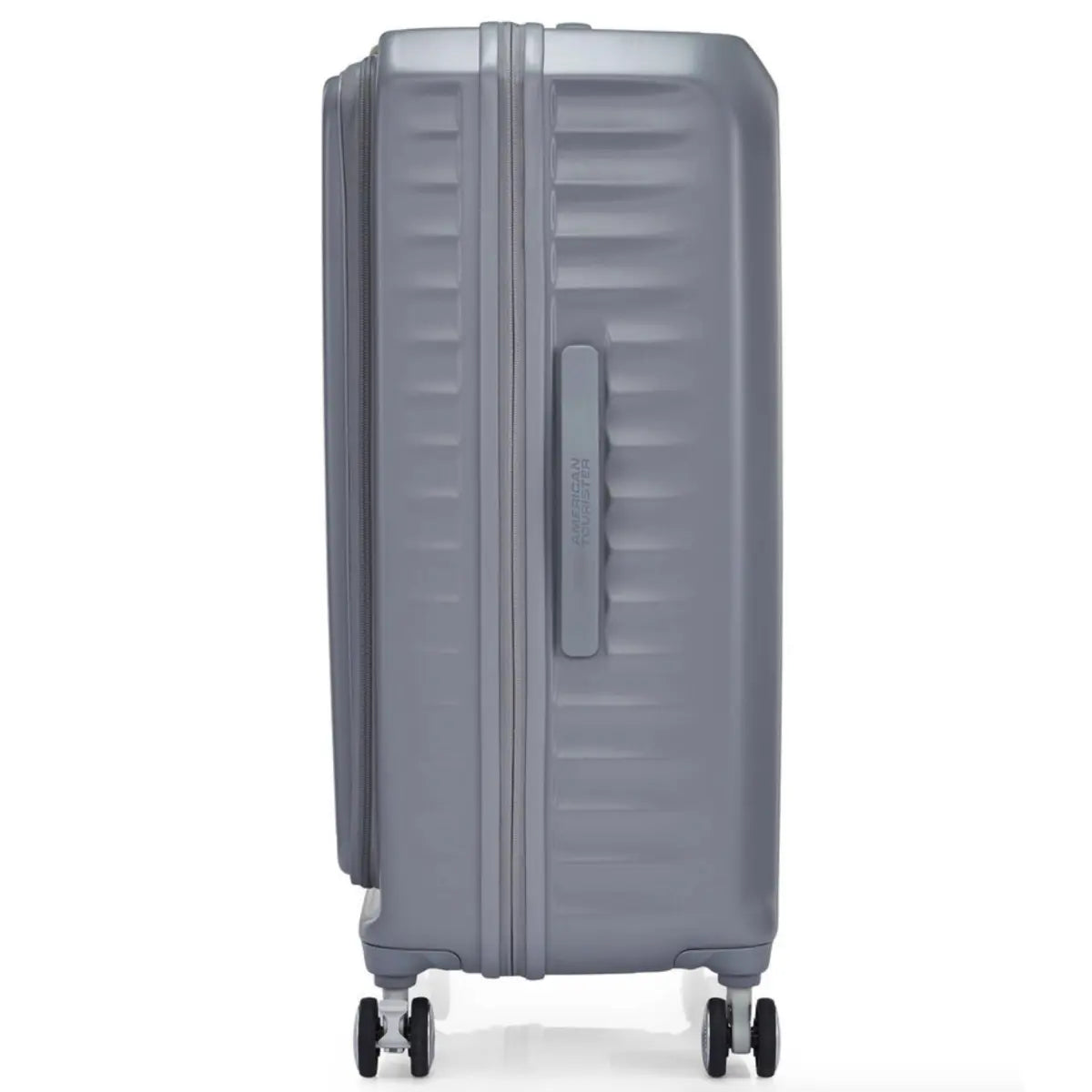 American Tourister Frontec 75 cm Expandable Front Opening Suitcase - Cool Grey
